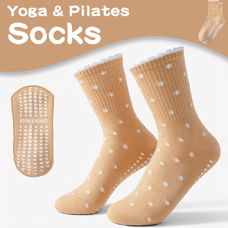 Medias Para Pilates Y Yoga - Женские коричневые носки для йоги с