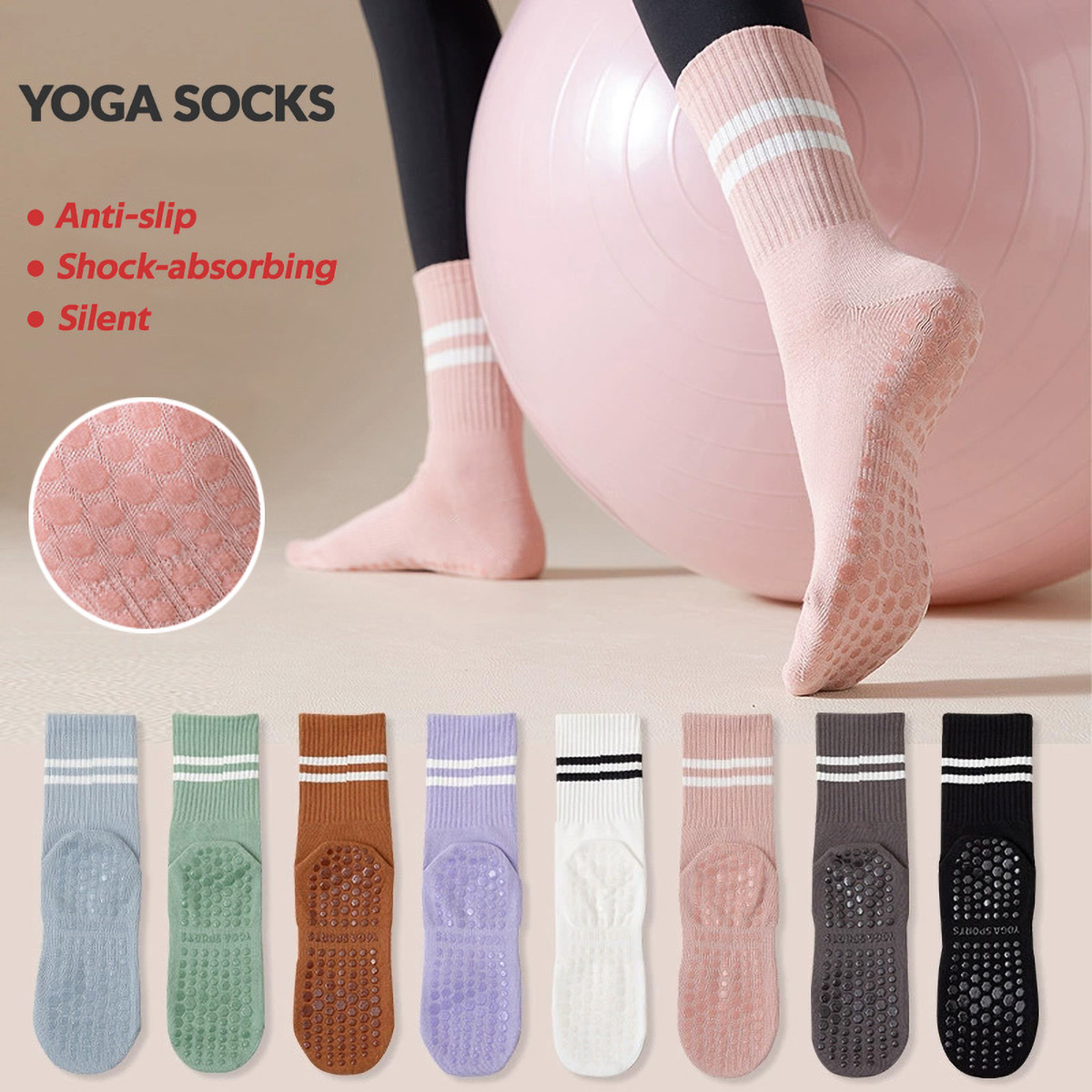 Medias Para Pilates Y Yoga - 3 пары длинных носков для йоги